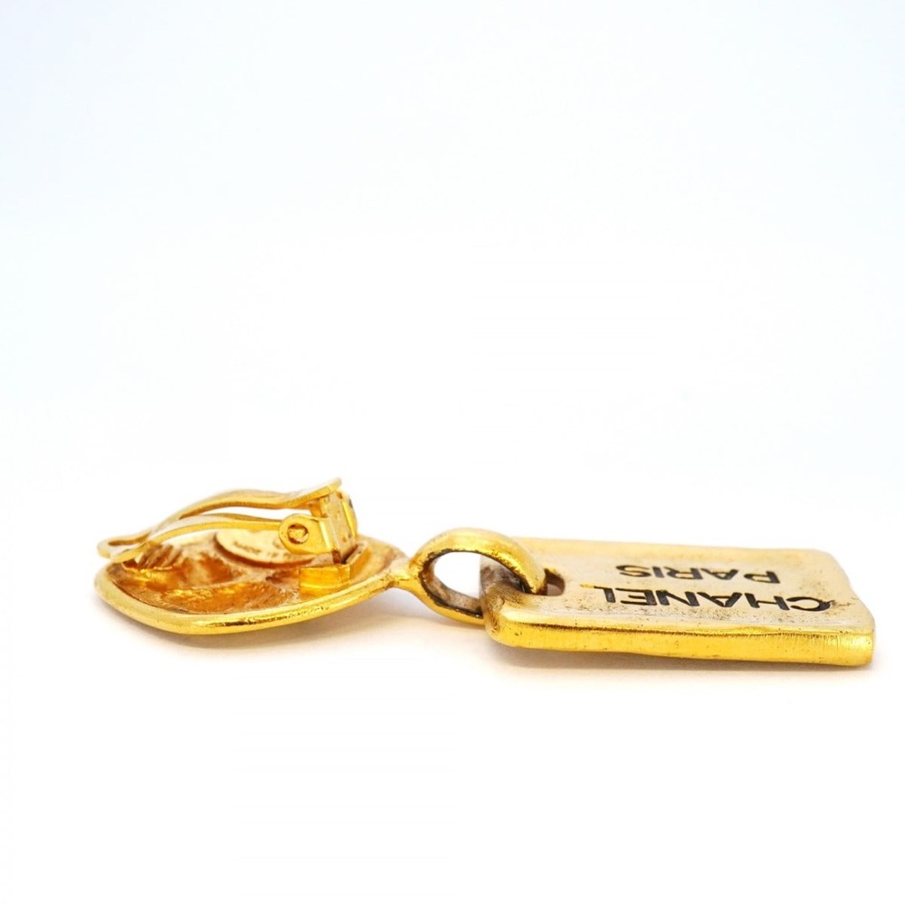 Authentic CHANEL gold plated vintage 90s clip on earrings - Picture 5 of 7